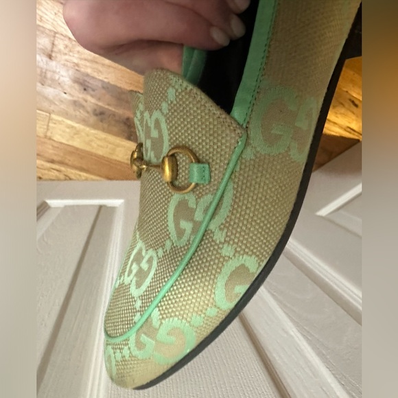 Gucci Jordaan loafers in monogram canvas mint green - Picture 12 of 16